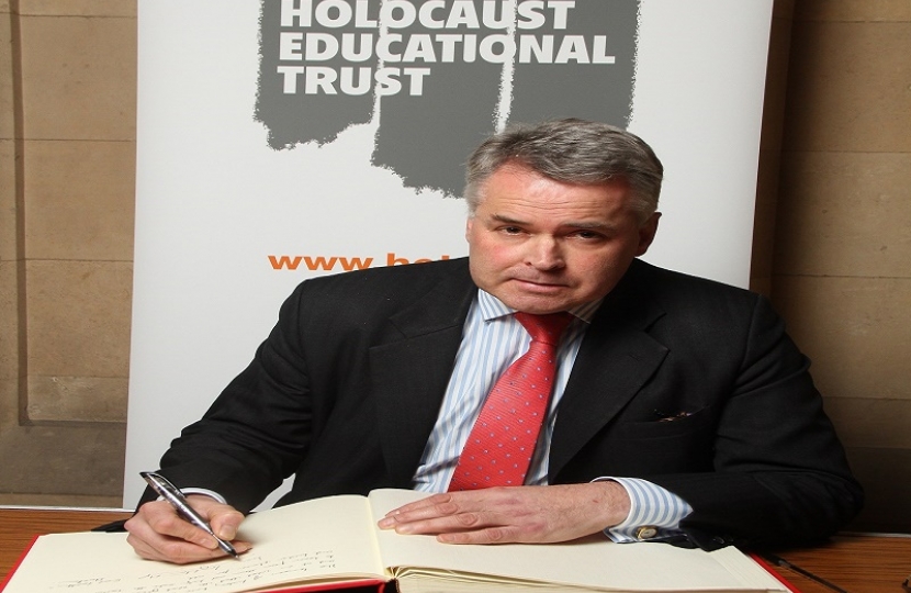 Tim Loughton MP signs Holocaust Educational Trust Book of Commitment