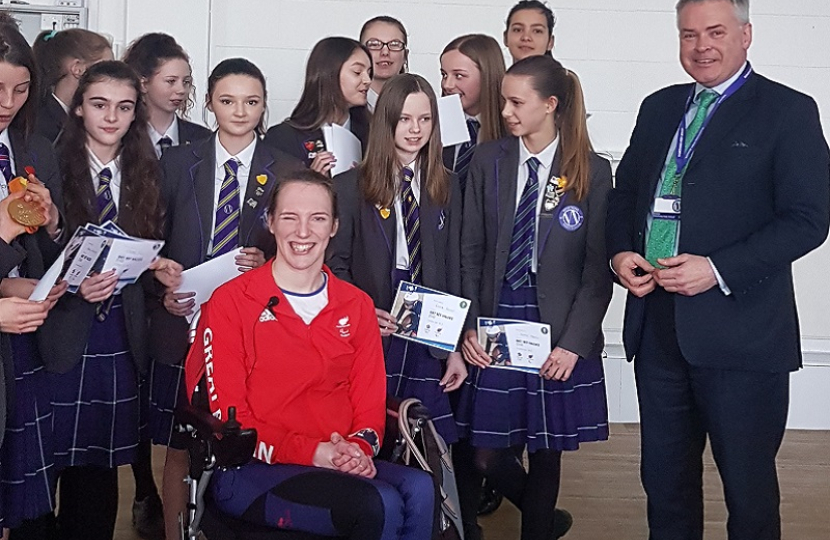 Sophie Christiansen visit to Worthing High School