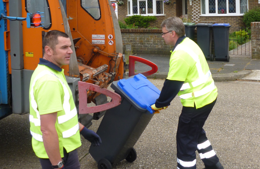 looking after the rubbish