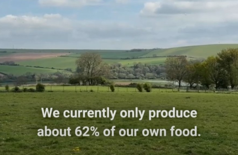 we only grow about 62% of our own food