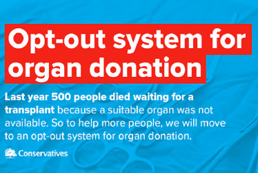 Opt-out system for organ donation