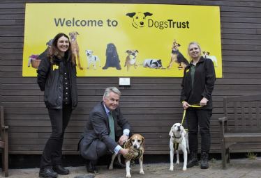 Member of Paw-liament meets VIPs (Very Important Pooches) during visit to Dogs Trust Shoreham